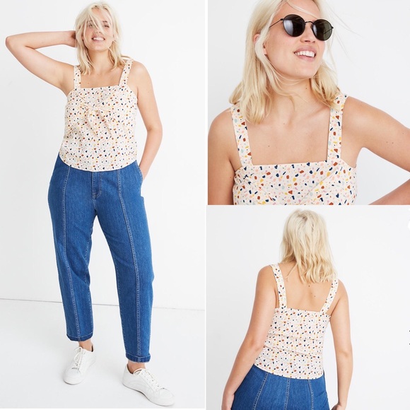Madewell Tops - NWT Madewell Tie-Front Cami Top in Terrazzo